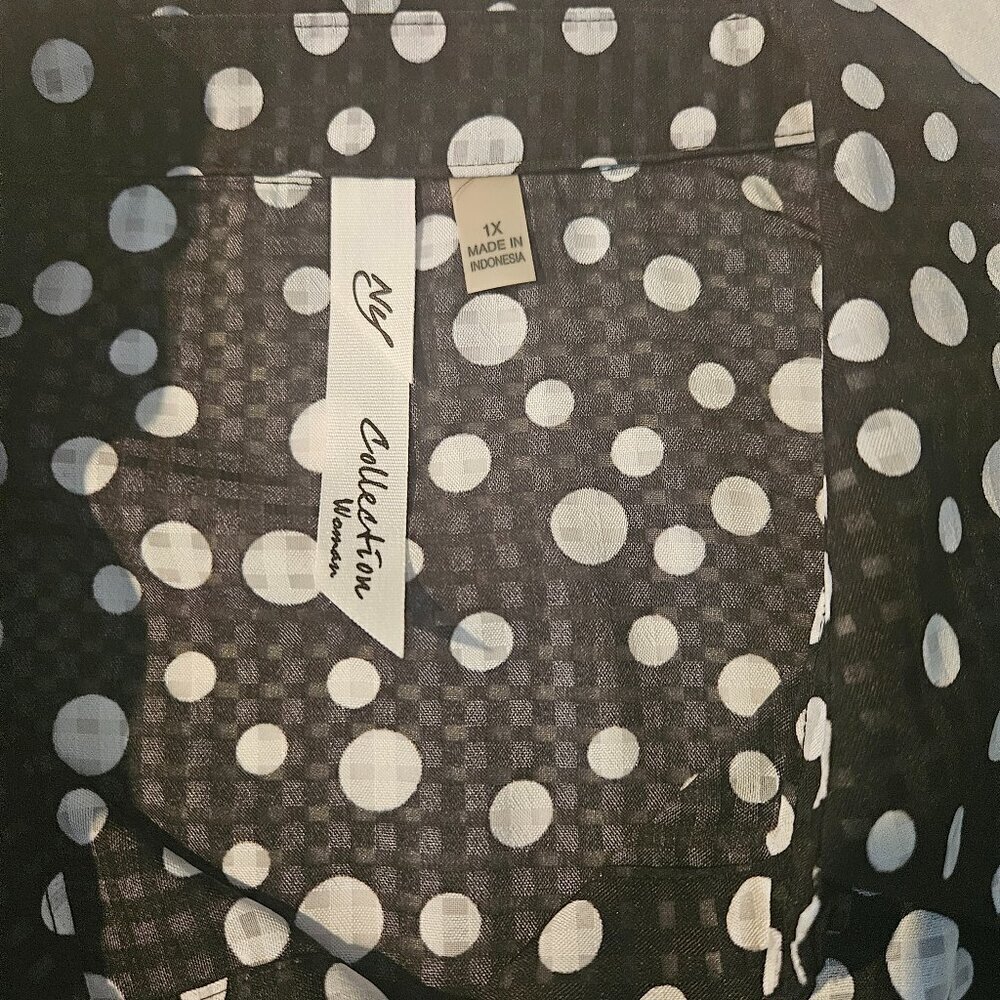 NY Collection collared 2 pocket sleeveless button down womens size 1X NWT - Picture 5 of 7